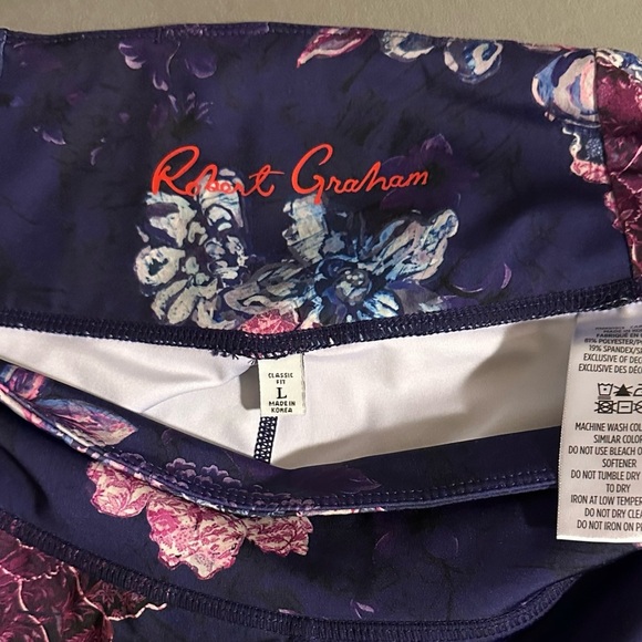 Robert Graham High-waist Leggings with Floral Print - Size L - Picture 4 of 4